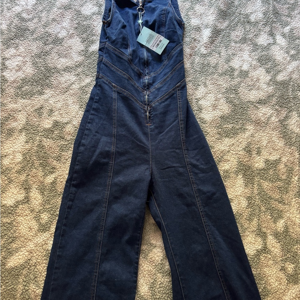 Women's Blue Denim Jumpsuit